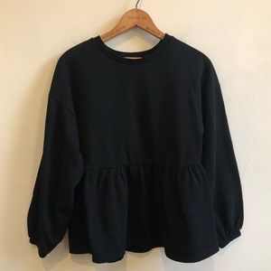 Zara Babydoll Fleece Sweatshirt